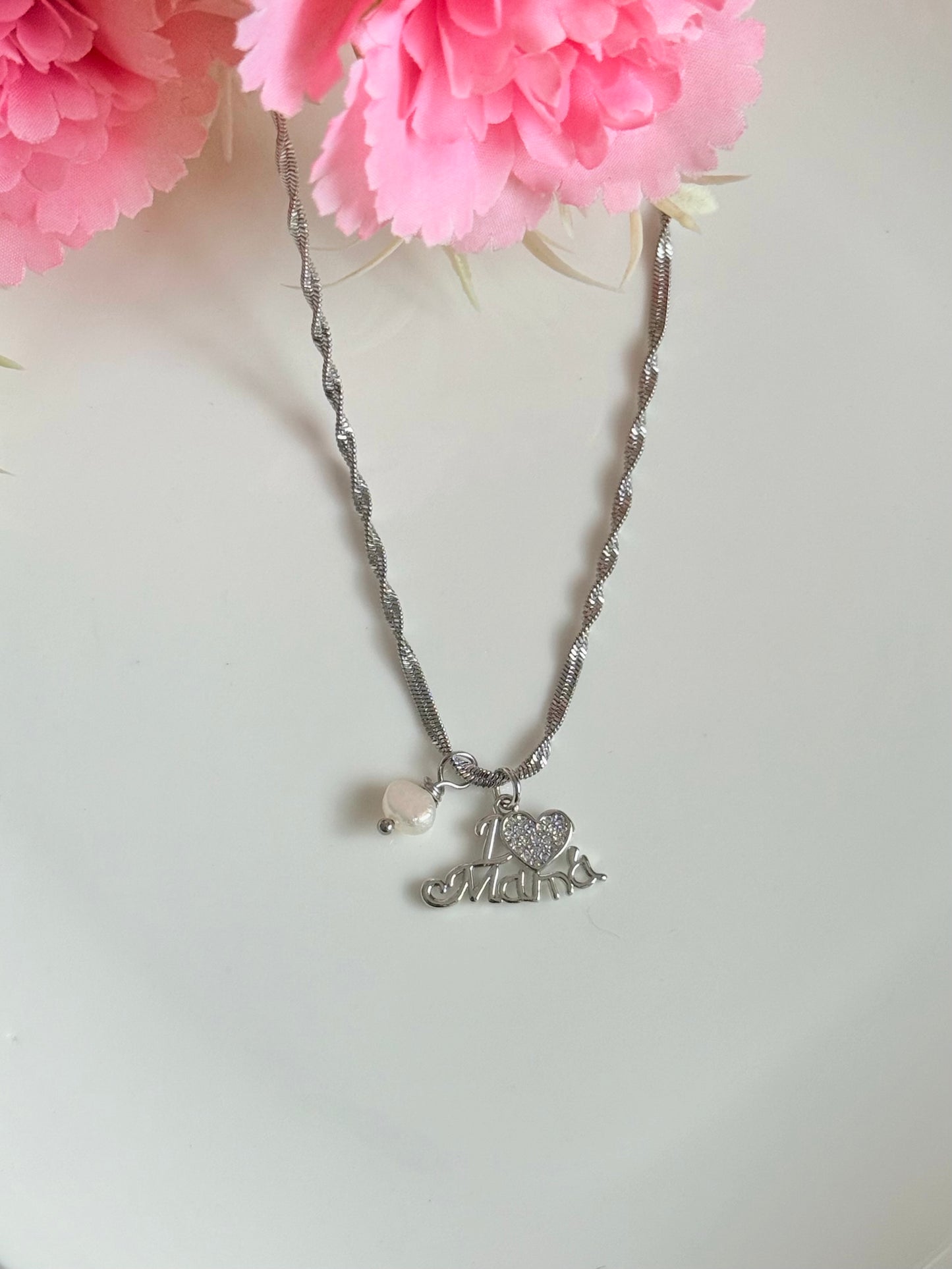 Cadena colgante I ❤️ Mamá