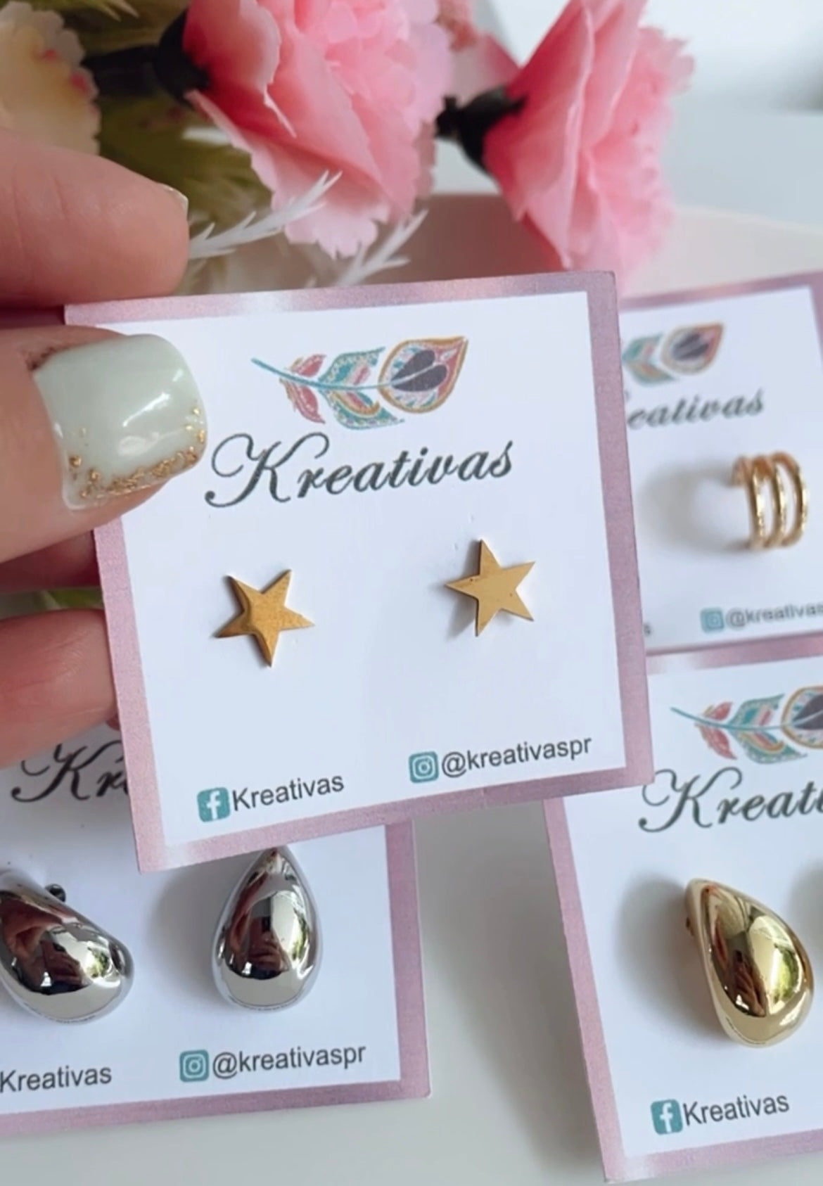 Mini studs estrella en stainless steel
