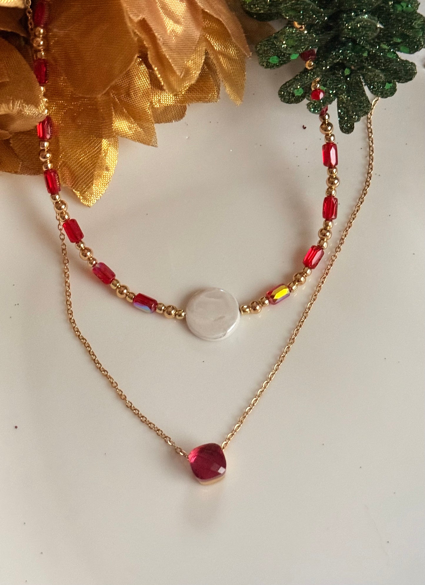 Collar Navidad Rubí