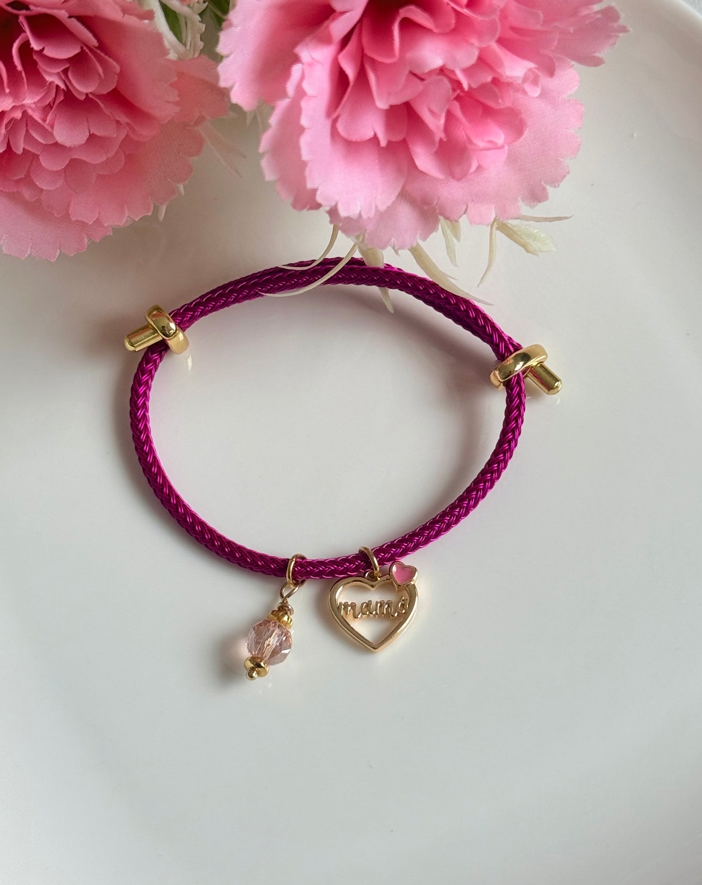 Pulsera ajustable colgante Mamá