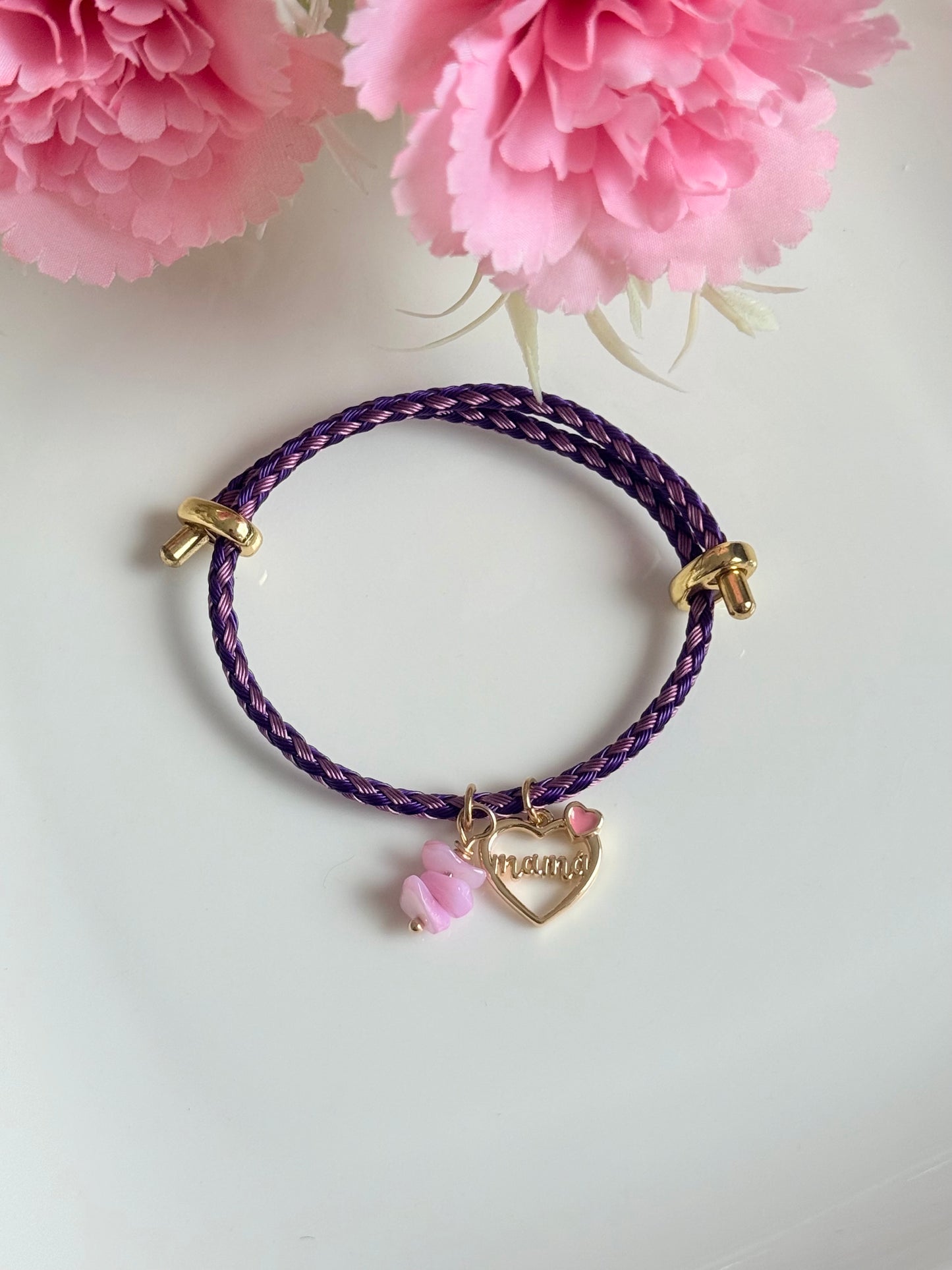 Pulsera ajustable colgante Mamá