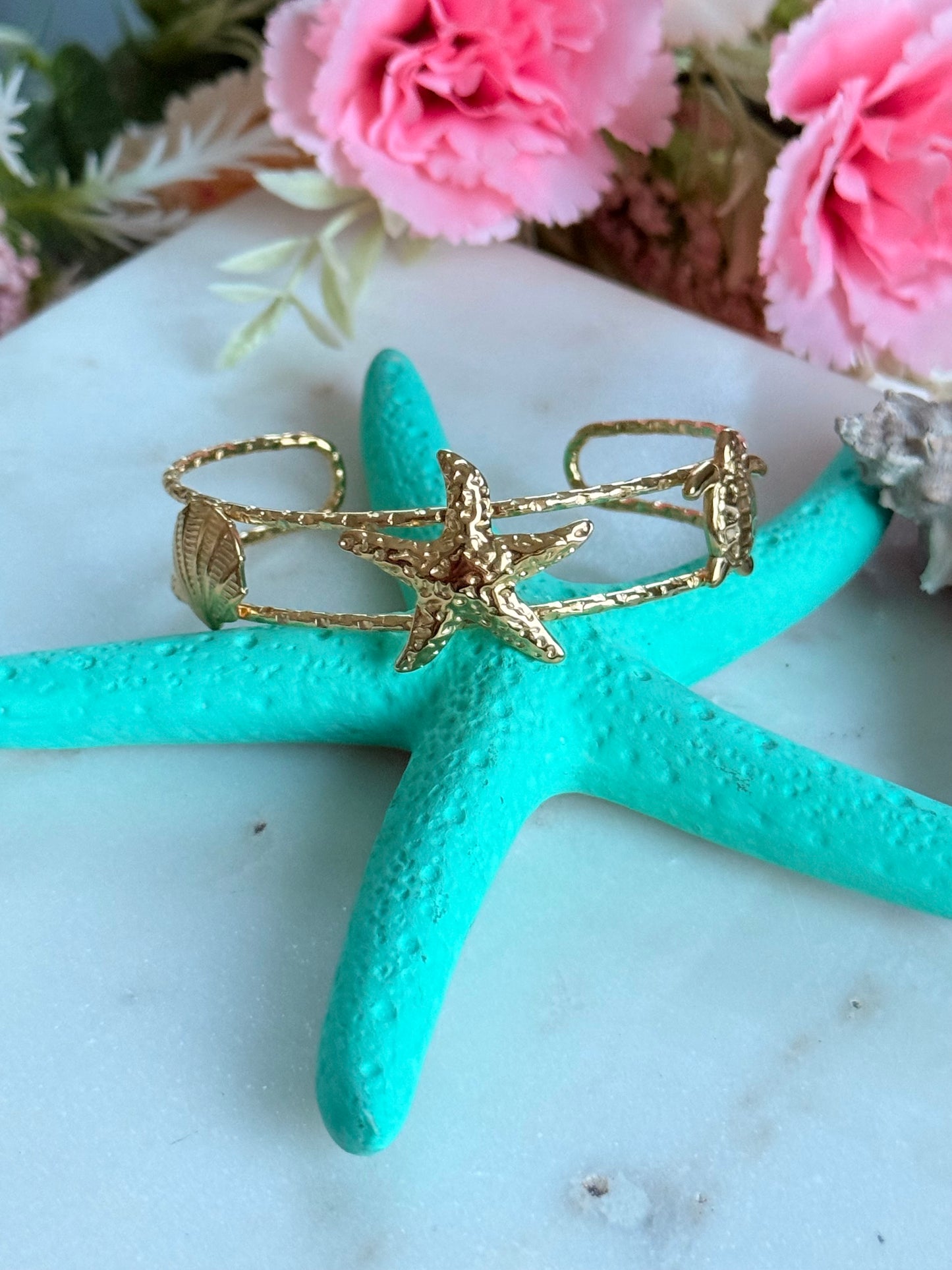 Pulsera cuff Vida Marina