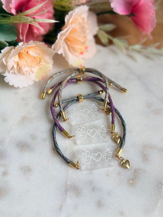 Pulsera Peace ✌🏽 Love ❤️ Autism 💙