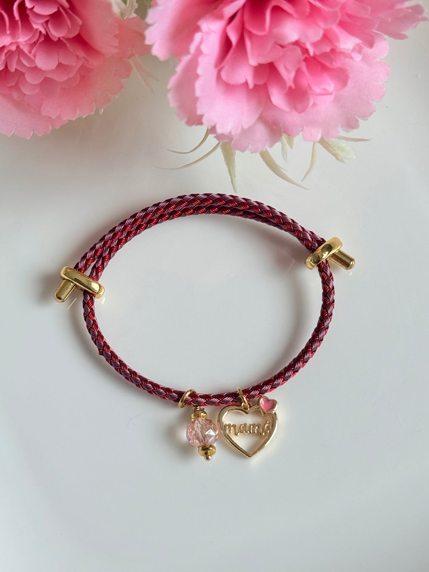 Pulsera ajustable colgante Mamá