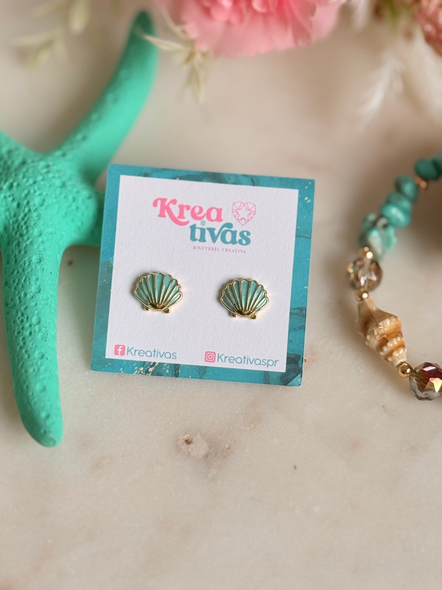 Mini studs conchita y estrella de mar