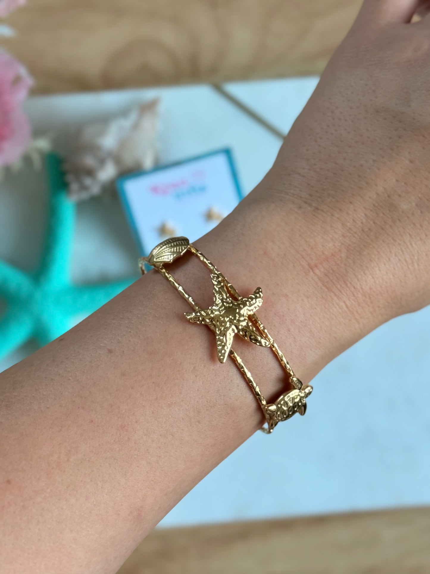 Pulsera cuff Vida Marina
