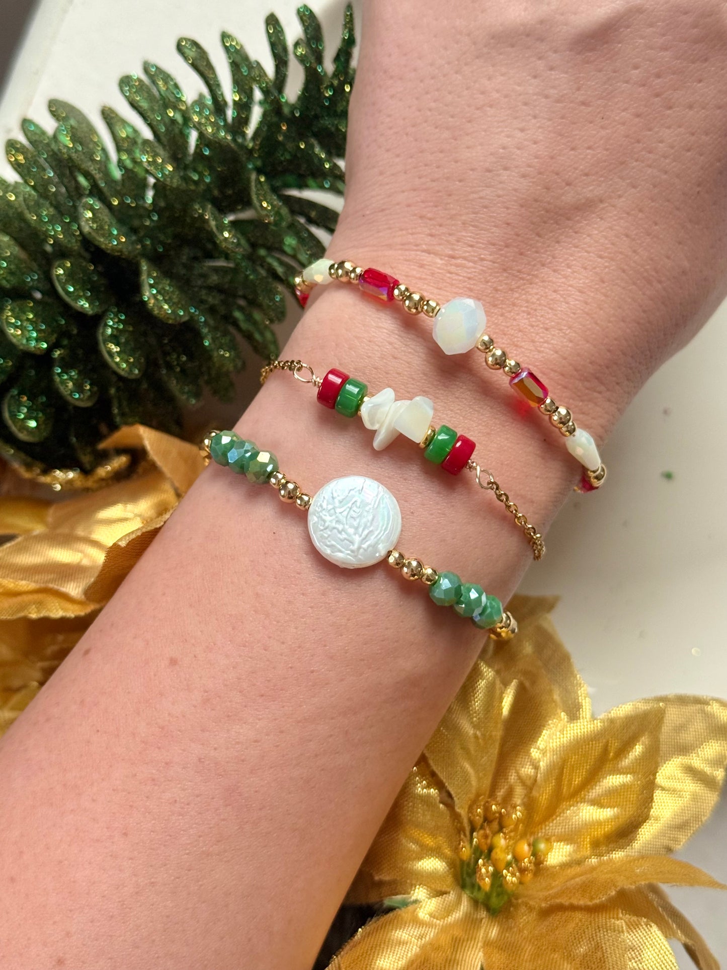 Pulsera Navidad Esmeralda