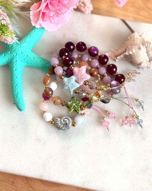 Pulsera elástica en jades