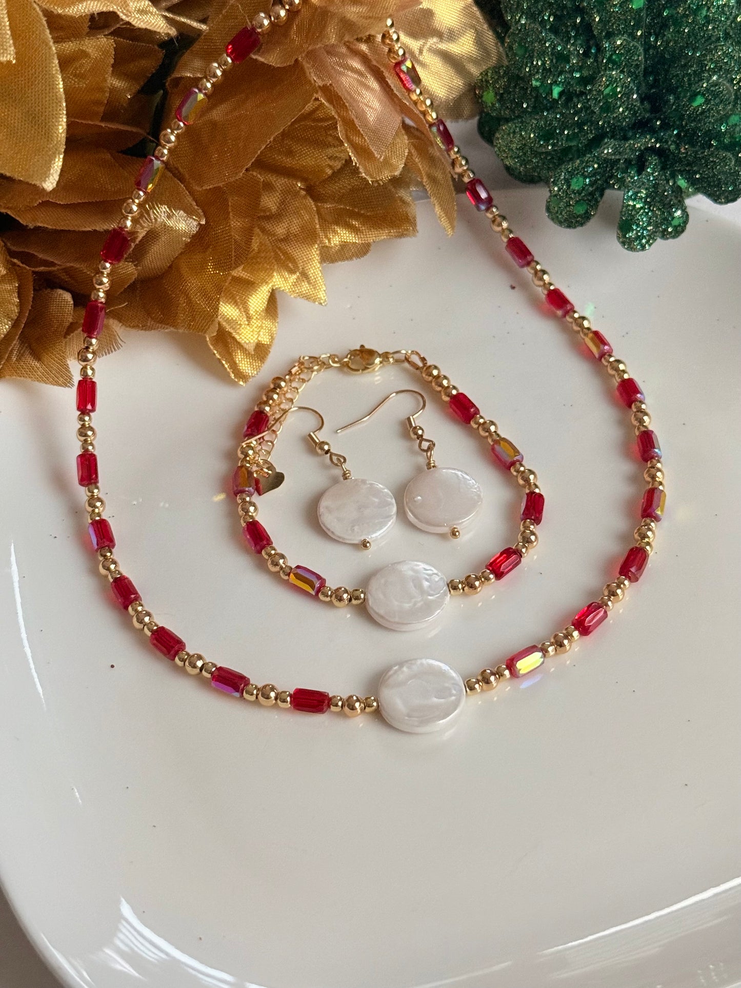 Collar Navidad Rubí