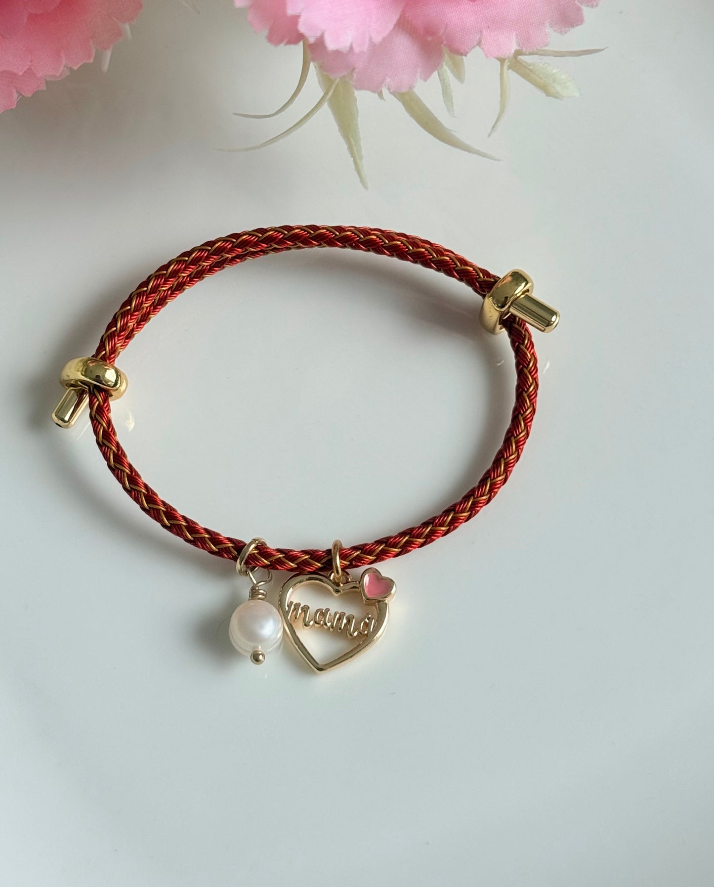 Pulsera ajustable colgante Mamá