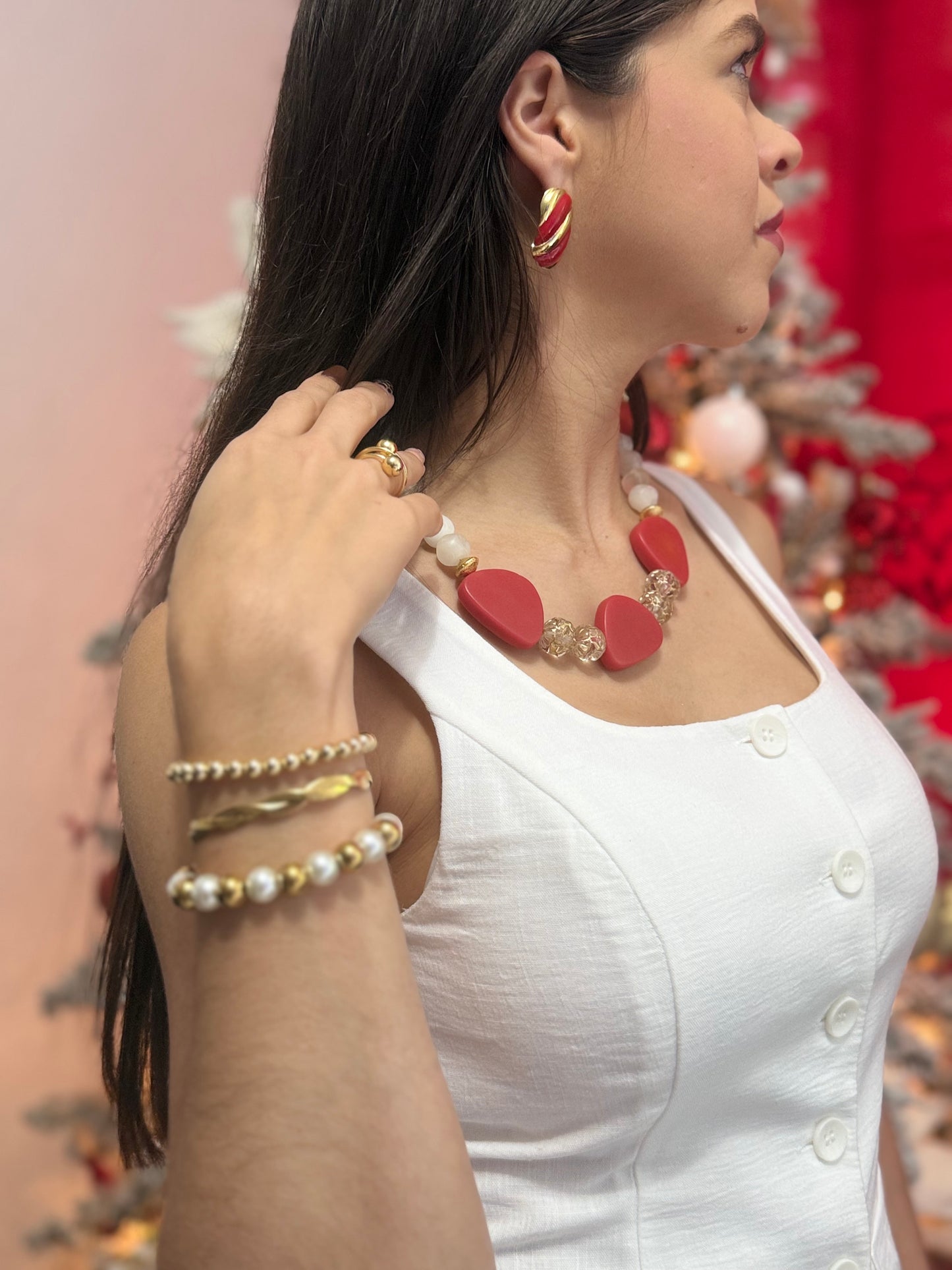 Collar Magia Navideña (blanco)