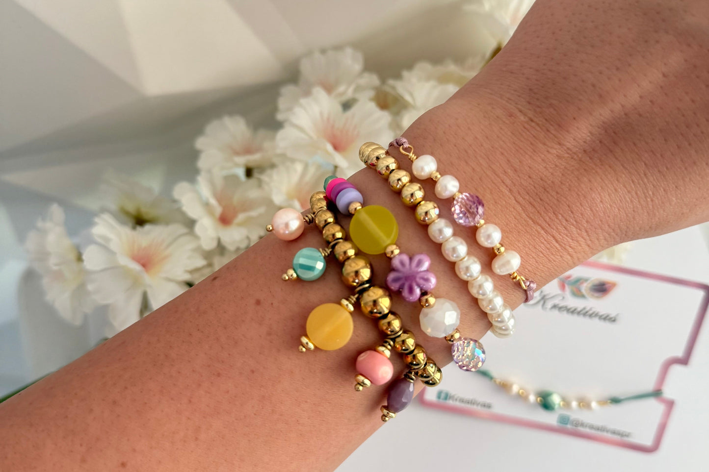 Violeta - pulsera ajustable en hilo