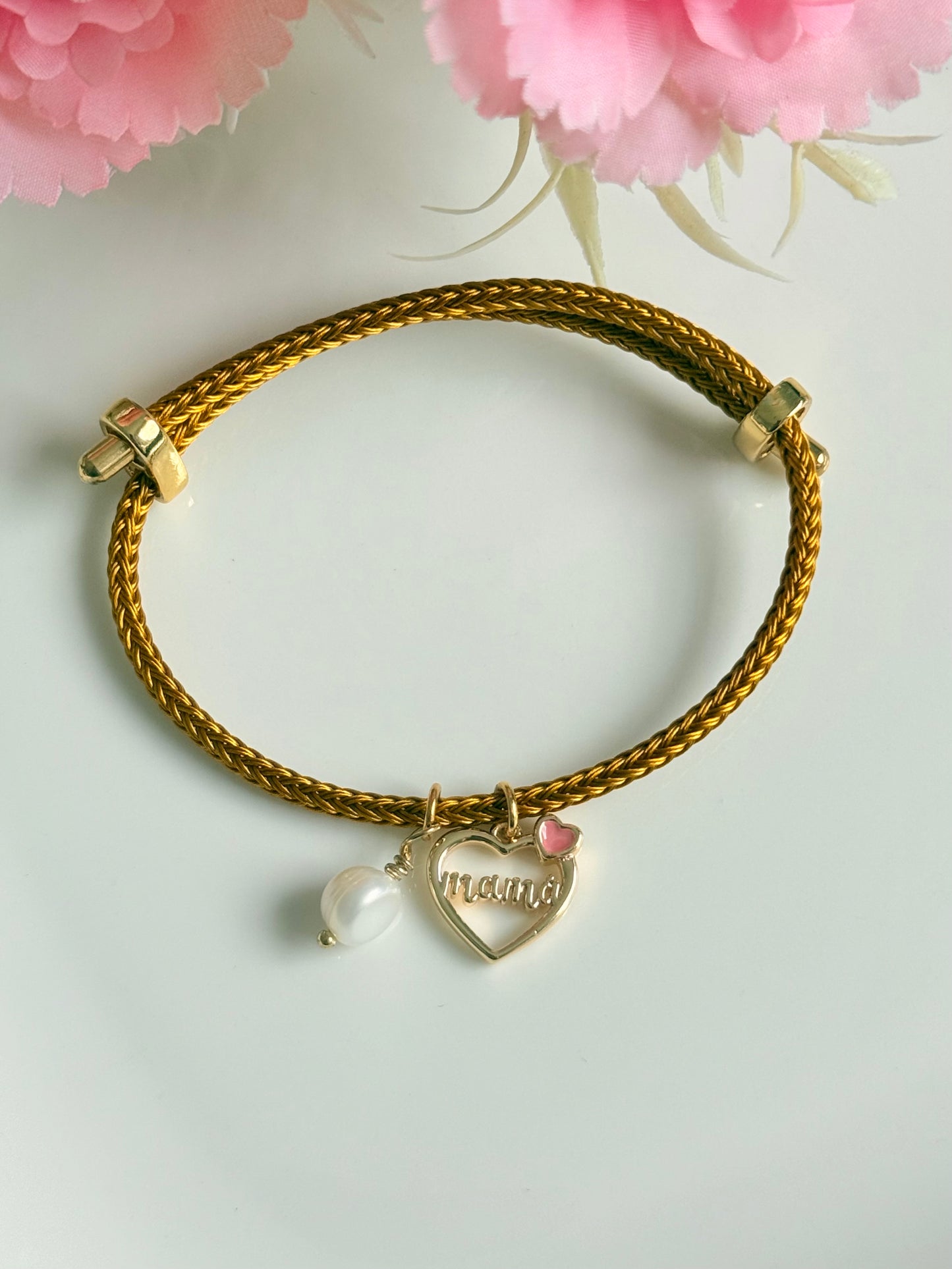 Pulsera ajustable colgante Mamá