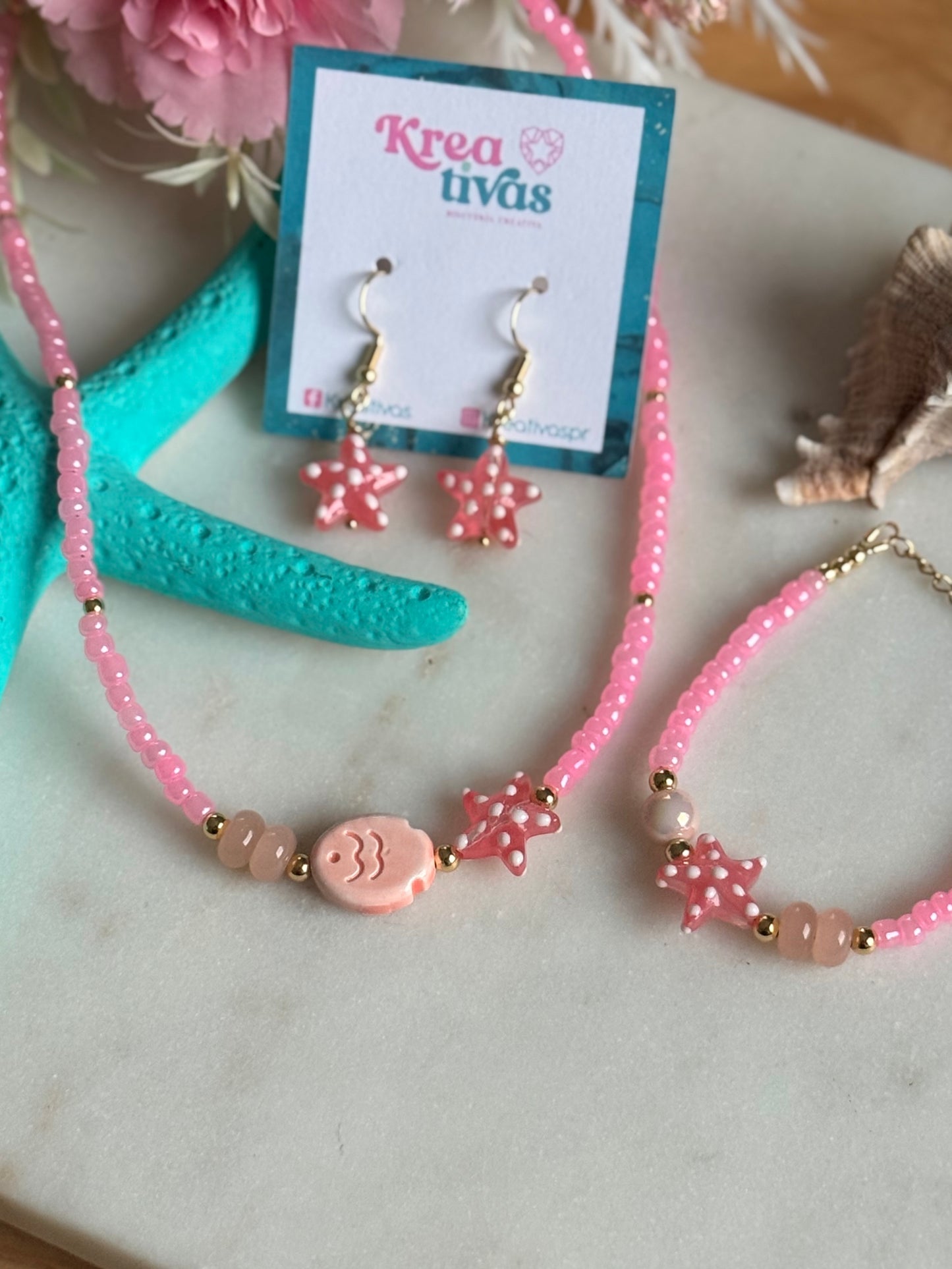 Verano en rosa pulsera