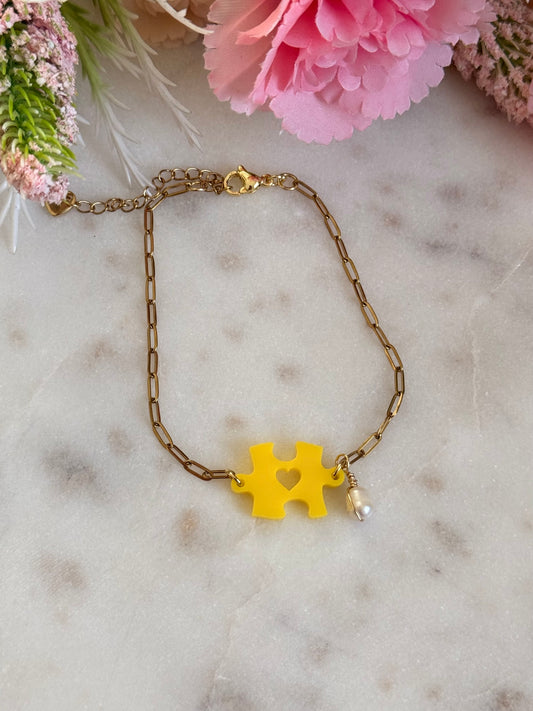 Pulsera autismo en acero inoxidable