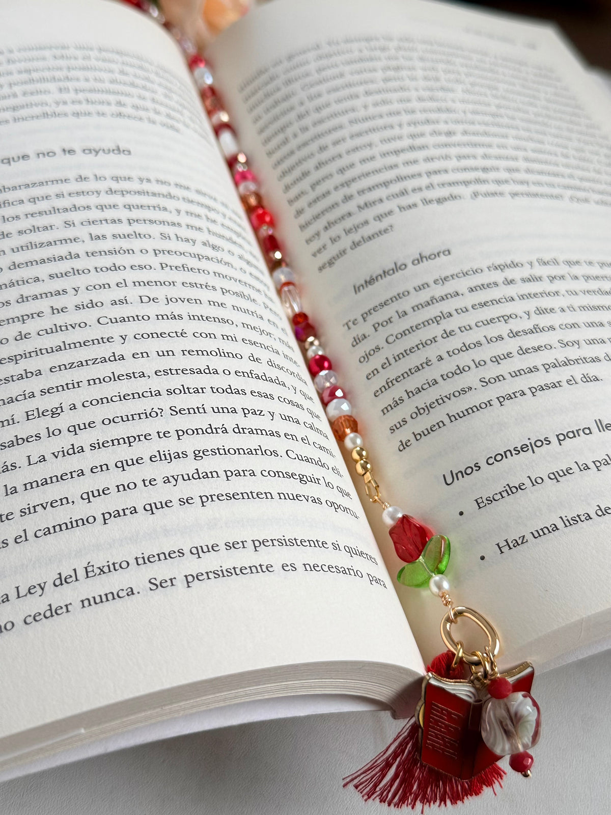 Marcador de libros en cristales